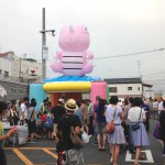 商店街が開催する夏祭りの賑やかしにふわふわをお貸ししました!in長崎県五島市