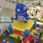 太陽光発電メーカーの展示会会場にふわふわをレンタル!in宮崎県宮崎市