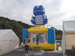 街開きイベントの子育て世帯をターゲットにふわふわ遊具設置のご依頼をいただきました!in福岡県北九州市